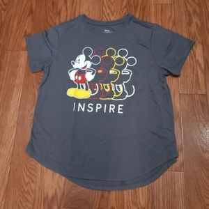 Disney Mickey Mouse Women Size 3XL  Inspire  Gray/Yellow/ Red T-Shirt Tunic